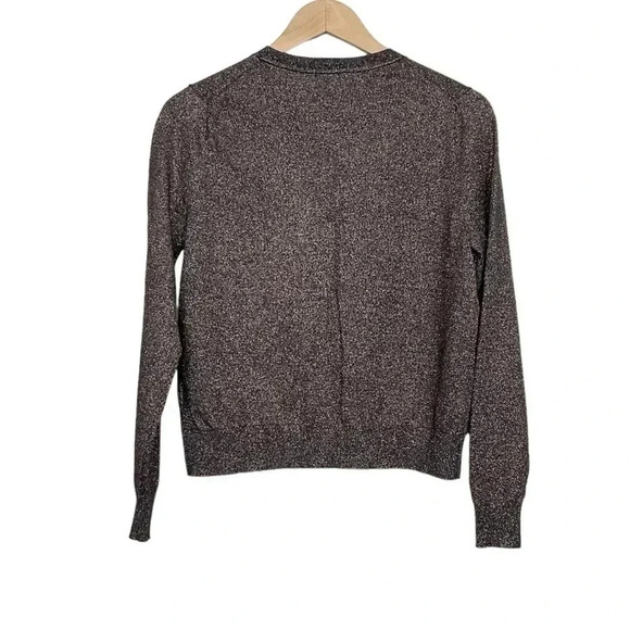 Boden Bronze Metallic Button Front Cardigan Size 10 - Picture 3 of 5